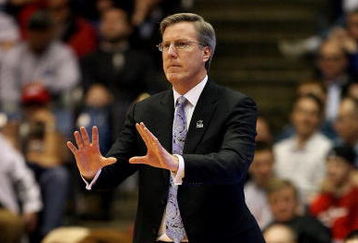 DAYTON, OH - MARCH 20: Head coach Fran McCaffery of the Siena Saints gestures from the sidelines during a game against the Ohio State Buckeyes during the first round of the NCAA Division I Men's Basketball Tournament at the University of Dayton Arena on March 20, 2009 in Dayton, Ohio.  (Photo by Andy Lyons/Getty Images)