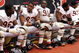 HOUSTON - DECEMBER 28:  Tommie Harris #91 and Adewale Ogunleye #93 of the Chicago Bears watch play from the bench in the final minutes of a 31-24 loss to the Houston Texans at the Reliant Stadium December 28, 2008 in Houston, Texas.  The Bears failed to make the playoffs.  (Photo by Harry How/Getty Images)
