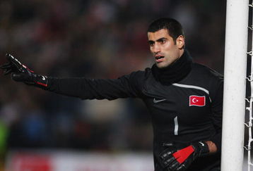 IZMIR, TURKEY - FEBRUARY 11:  Volkan Demirel of Turkey shouts instructions during the International Friendly match between Turkey and Ivory Coast at the Izmir Ataturk Stadium on February 11, 2009 in Izmir, Turkey.  (Photo by Jamie McDonald/Getty Images)