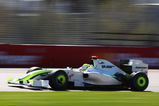 MELBOURNE, AUSTRALIA - MARCH 28:  Jenson Button of Great Britain and Brawn GP drives during the practice session prior to qualifying for the Australian Formula One Grand Prix at the Albert Park Circuit on March 28, 2009 in Melbourne, Australia.  (Photo by Clive Mason/Getty Images)