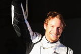 MELBOURNE, AUSTRALIA - MARCH 28:  Jenson Button of Great Britain and Brawn GP celebrates taking pole position following qualifying for the Australian Formula One Grand Prix at the Albert Park Circuit on March 28, 2009 in Melbourne, Australia.  (Photo by Mark Thompson/Getty Images)