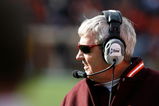 CHARLOTTESVILLE, VA - NOVEMBER 24:  Head coach Frank Beamer of the Virginia Tech Hokies looks on during the second half against the Virginia Cavaliers at Scott Stadium on November 24, 2007 in Charlottesville, Virginia.  Virginia Tech defeated Virginia 33-21.  (Photo by Kevin C. Cox/Getty Images)