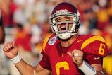PASADENA, CA - JANUARY 01: Quarterback Mark Sanchez #6 of the USC Trojans celebrates after throwing a touchdown pass during the 95th Rose Bowl Game presented by Citi against the Penn State Nittany Lions at the Rose Bowl on January 1, 2009 in Pasadena, California. The Trojans defeated the Nittany Lions 38-24. (Photo by Matt Kincaid/Getty Images) 