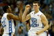 CHARLOTTE, NC - MARCH 15:  Tyler Hansbrough #50 of the North Carolina Tar Heels reacts with teammate Wayne Ellington #22 after Hansbrough made the game-winning shot with .8 seconds left against the Virginia Tech Hokies during the semifinals of the 2008 Men's ACC Basketball Tournament at Bobcats Arena on March 15, 2008 in Charlotte, North Carolina.  (Photo by Kevin C. Cox/Getty Images)