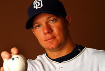 PEORIA, AZ - FEBRUARY 22:  Pitcher Jake Peavy #44 of the San Diego Padres poses for a portrait during spring training on February 22, 2008 at the Peoria Sports Complex in Peoria, Arizona.  (Photo by Jamie Squire/Getty Images)