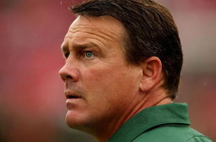 HOUSTON - NOVEMBER 17: Head coach Mark Snyder of the Marshall Thundering Herd looks on during the game with the Houston Cougars at Robertson Stadium November 17, 2007 in Houston, Texas. Houston won 35-28.  (Photo by Stephen Dunn/Getty Images)