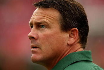 HOUSTON - NOVEMBER 17: Head coach Mark Snyder of the Marshall Thundering Herd looks on during the game with the Houston Cougars at Robertson Stadium November 17, 2007 in Houston, Texas. Houston won 35-28.  (Photo by Stephen Dunn/Getty Images)