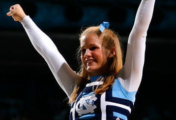 CHAPEL HILL, NC - NOVEMBER 30:  A cheerleader of the North Carolina Tar Heels performs during the game against the UNC Asheville Bulldogs at the Dean E. Smith Center on November 30, 2008 in Chapel Hill, North Carolina.  (Photo by Kevin C. Cox/Getty Images)