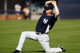 TAMPA, FL - FEBRUARY 14:  Pitcher A.J. Burnett #34 of the New York Yankees stretches during a Spring Training workout at the George M. Steinbrenner Field on February 14, 2009 in Tampa, Florida.  (Photo by J. Meric/Getty Images)