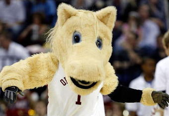 MEMPHIS, TN - MARCH 27:  The Oklahoma Sooners mascot performs during a break in the game against the Syracuse Orange during the NCAA Men's Basketball Tournament South Regionals at the FedExForum on March 27, 2009 in Memphis, Tennessee.  (Photo by Joe Murphy/Getty Images)