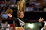 MIAMI - MARCH 20:  A Wake Forest Demon Deacons   Cheerleader dances on the court during the first round of the NCAA Division I Men's Basketball Tournament during a game with the Cleveland State University at the American Airlines Arena on March 20, 2009 in Miami, Florida.  (Photo by Marc Serota/Getty Images);  (Photo by Marc Serota/Getty Images)