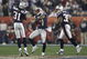 GLENDALE, AZ - FEBRUARY 03:  Cornerback Ellis Hobbs III #27 of the New England Patriots celebrates with teammates Brandon Meriweather #31 and James Sanders #36 after Hobbs III intercepted a pass in the second quarter intended for wide receiver Steve Smith #12 of the New York Giants during Super Bowl XLII on February 3, 2008 at the University of Phoenix Stadium in Glendale, Arizona.  (Photo by Elsa/Getty Images)