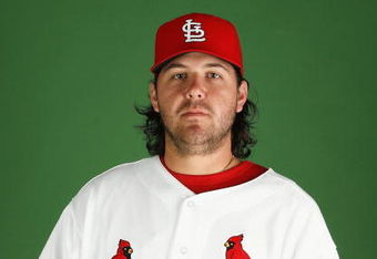 JUPITER, FL - FEBRUARY 20:  Pitcher Chris Perez #34 of the St. Louis Cardinals poses during photo day at Roger Dean Stadium on February 20, 2009 in Jupiter, Florida.  (Photo by Doug Benc/Getty Images)