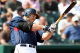 GOODYEAR , AZ - MARCH 06:  Travis Hafner #48 of the Cleveland Indians bats against the Milwaukee Brewers during the spring training game at Goodyear Ballpark on March 6, 2009 in Goodyear, Arizona.  The Brewers defeated the Indians 17-7.  (Photo by Christian Petersen/Getty Images)
