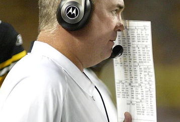 PITTSBURGH, PA- AUGUST 31: Mark Whipple, quarterbacks coach of the Pittsburgh Steelers watches play against the Carolina Panthers on August 31, 2006 at Heinz Field in Pittsburgh, PA. (Photo by Rick Stewart/Getty Images)
