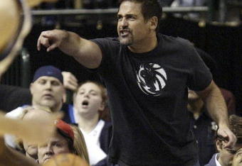 DALLAS - JANUARY 04:  Owner Mark Cuban of the Dallas Mavericks reacts during play against the Indiana Pacers at the American Airlines Center on January 4, 2007 in Dallas, Texas. NOTE TO USER: User expressly acknowledges and agrees that, by downloading and/or using this Photograph, user is consenting to the terms and conditions of the Getty Images License Agreement.  (Photo by Ronald Martinez/Getty Images)