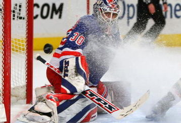 NEW YORK - MARCH 24:  Henrik Lundqvist #30 of the New York Rangers makes a save against the Minnesota Wild at Madison Square Garden March 24, 2009 in New York City.  (Photo by Jim McIsaac/Getty Images)