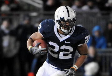 STATE COLLEGE - NOVEMBER 22:  Evan Royster #22 of the Penn State Nittany Lions runs the ball against the Michigan State Spartans on November 22, 2008 at Beaver Stadium in State College, Pennsylvania.  (Photo by Joe Sargent/Getty Images)