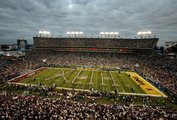TAMPA, FL - FEBRUARY 01:  A marching band performs during the pre-game show prior to the start of Super Bowl XLIII between the Arizona Cardinals and the Pittsburgh Steelers on February 1, 2009 at Raymond James Stadium in Tampa, Florida.  (Photo by Doug Benc/Getty Images)
