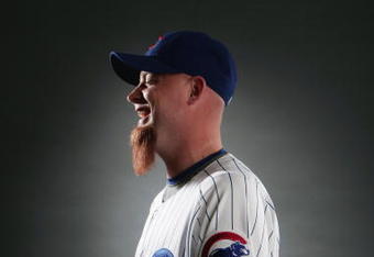 MESA, AZ - FEBRUARY 23:  Chad Gaudin of the Chicago Cubs poses during photo day at the Fitch Park Spring Training complex on February 23, 2009 in Mesa, Arizona. (Photo by Donald Miralle/Getty Images)