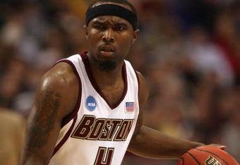MINNEAPOLIS - MARCH 20:  Tyrese Rice #4 of the Boston College Eagles looks to pass the ball against against the USC Trojans during the first round of the NCAA Division I Men's Basketball Tournament at the Hubert H. Humphrey Metrodome on March 20, 2009 in Minneapolis, Minnesota.  (Photo by Jonathan Daniel/Getty Images)
