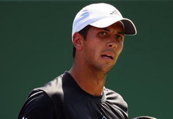 KEY BISCAYNE, FL - MARCH 28:  Fernando Verdasco of Spain celebbrates match point against Benjamin Becker of Germany during day six of the Sony Ericsson Open at the Crandon Park Tennis Center on March 28, 2009 in Key Biscayne, Florida.  (Photo by Clive Brunskill/Getty Images)