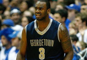 DURHAM, NC - JANUARY 17:  DaJuan Summers #3 of the Georgetown Hoyas looks on during the game against the Duke Blue Devils on January 17, 2009 at Cameron Indoor Stadium in Durham, North Carolina.  The Blue Devils defeated the Hoyas 76-67. (Photo by Kevin C. Cox/Getty Images)