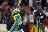 AUCKLAND, NEW ZEALAND - FEBRUARY 13:  South Africa's Boeta Dippenaar in action watched by New Zealand's wicket keeper brendon McCullum during the first ODI cricket match played at Eden Park in Auckland, New Zealand, Friday, Feb 13th. South Africa won the match by five wickets.  (Photo by Phil Walter/Getty Images)