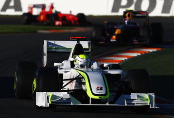 MELBOURNE, AUSTRALIA - MARCH 29:  Jenson Button of Great Britain and Brawn GP drives on his way to winning the Australian Formula One Grand Prix at the Albert Park Circuit on March 29, 2009 in Melbourne, Australia.  (Photo by Clive Mason/Getty Images)