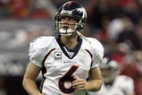 HOUSTON - DECEMBER 13:  Jay Cutler #6 of the Denver Broncos jogs off the field against the Houston Texans during the NFL game against the at  Reliant Stadium on December 13, 2007 in Houston, Texas. (Photo by Thomas B.  Shea/Getty Images) 