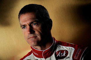 DAYTONA BEACH, FL - FEBRUARY 05:  Bobby Labonte, driver of the #96 ASK.com Ford, poses during NASCAR media day at Daytona International Speedway on February 5, 2009 in Daytona, Florida.  (Photo by Rusty Jarrett/Getty Images for NASCAR)