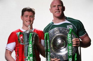 CARDIFF, UNITED KINGDOM - MARCH 21:  Ronan O'Gara (L) and Paul O'Connell pose after the RBS Six Nations match between Wales and Ireland at the Millennium Stadium on March 21, 2009 in Cardiff, Wales.  (Photo by David Rogers/Getty Images for RBS)