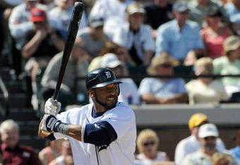 LAKELAND, FL - MARCH 05:  Gary Sheffield #3 of the Detroit Tigers waits for a pitch during a spring training game against the Washington Nationals at Joker Marchant Stadium on March 5, 2009 in Lakeland, Florida.  (Photo by Sam Greenwood/Getty Images)