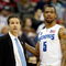 KANSAS CITY, MO - MARCH 21:  Antonio Anderson #5 and head coach John Calipari of the Memphis Tigers looks on from the bench area during their second round game against the Maryland Terrapins in the NCAA Division I Men's Basketball Tournament at the Sprint Center on March 21, 2009 in Kansas City, Missouri. The Tigers defeated the Terrapins 89-70.  (Photo by Jamie Squire/Getty Images)