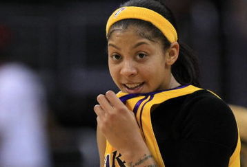 LOS ANGELES, CA - JULY 14:  Candace Parker of the Los Angeles Sparks on the court during the game against the San Antonio Silver Stars on July 14, 2008 at the Staples Center in Los Angeles, California.  The Sparks beat the Silver Stars 75-62. (Photo by Jeff Gross/Getty Images)