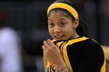LOS ANGELES, CA - JULY 14:  Candace Parker of the Los Angeles Sparks on the court during the game against the San Antonio Silver Stars on July 14, 2008 at the Staples Center in Los Angeles, California.  The Sparks beat the Silver Stars 75-62. (Photo by Jeff Gross/Getty Images)