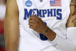 GLENDALE, AZ - MARCH 26:  Guard Shawn Taggart #0 of the Memphis Tigers reacts to a play during their game against the Missouri Tigers in the Sweet 16 of the NCAA Division I Men's Basketball Tournament at the University of Phoenix Stadium on March 26, 2009 in Glendale, Arizona.  (Photo by Ronald Martinez/Getty Images)