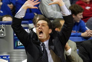OKLAHOMA CITY - MARCH 20:  Head coach John Calipari of the Memphis Tigers reacts to a call during play against the Arizona State Sun Devils during the first round of the NCAA Tournament at the Ford  Center on March 20, 2003 in Oklahoma City, Oklahoma.  The Sun Devils defeated the Tigers 84-71.  (Photo by Ronald Martinez/Getty Images)