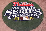CLEARWATER, FL - MARCH 07:  The on deck circle for the Philadelphia Phillies during a Grapefruit League Spring Training Game against the Detroit Tigers at Bright House Field on March 7, 2009 in Clearwater, Florida.  (Photo by J. Meric/Getty Images)