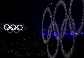 BEIJING - AUGUST 08: The Olympic Rings are displayed during the Opening Ceremony for the 2008 Beijing Summer Olympics at the National Stadium on August 8, 2008 in Beijing, China.  (Photo by Streeter Lecka/Getty Images)