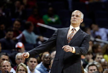 CHARLOTTE, NC - MARCH 16:  Head coach Jay Triano of the Toronto Raptors watches his team in action against the Charlotte Bobcats during their game at Time Warner Cable Arena on March 16, 2009 in Charlotte, North Carolina.  NOTE TO USER: User expressly acknowledges and agrees that, by downloading and/or using this Photograph, user is consenting to the terms and conditions of the Getty Images License Agreement.  (Photo by Streeter Lecka/Getty Images)