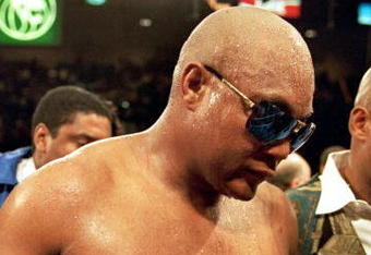 5 Nov 1995:  George Foreman walks to the lockerroom after the fight against Michael Moorer in Las Vegas. Forman wins by a knock out in round 10. Mandatory Credit: Holly  Stein  /Allsport
