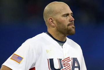 TORONTO - MARCH 11:  Kevin Youkilis #21 of the USA reacts after he flied out to end the inning during the 2009 World Baseball Classic Pool C match at the Rogers Centre March 11, 2009 in Toronto, Ontario, Canada. Venezuela defeated the USA 5-3.  (Photo by Elsa/Getty Images)