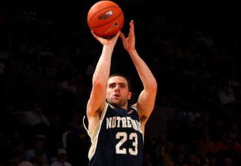 NEW YORK - MARCH 11: Kyle McAlarney #23 of the Notre Dame Fighting Irish shoots the ball against the West Virginia Mountaineers during the second round of the Big East Tournament at Madison Square Garden on March 11, 2009 in New York City.  (Photo by Jim McIsaac/Getty Images)