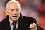 LANDOVER, MD - NOVEMBER 16:  Owner of the Dallas Cowboys, Jerry Jones, looks on during warmups before the game against the Washington Redskins on November 16, 2008 at FedEx Field in Landover, Maryland.  (Photo by Jim McIsaac/Getty Images)