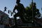SAN FRANCISCO - SEPTEMBER 2: A statue of baseball legend Willie Mays stands in Willie Mays plaza before the game between the Colorado Rockies and the San Francisco Giants on September 2, 2004 at SBC Park in San Francisco, California.  The Rockies won 6-5. (Photo by Stephen Dunn/Getty Images)