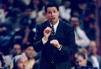 16 Mar 1998:  New Jersey Nets head coach John Calipari gestures during a game against the Chicago Bulls at the United Center in Chicago, Illinois. The Bulls defeated the Nets 88-72.   Mandatory Credit: Jonathan Daniel  /Allsport