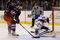ST. LOUIS, MO. - MARCH 28: Chris Mason #50 of the St. Louis Blues makes a save against Kristian Huselius #20 of the Columbus Bluejackets during the shootout at the Scottrade Center on March 28, 2009 in St. Louis, Missouri.  The Blues won 4-3 in a shootout.  (Dilip Vishwanat/Getty Images)
