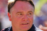 GAINESVILLE, FL - SEPTEMBER 27:  Ole Miss head coach Houston Nutt celebrates after a game against the University of Florida at Ben Hill Griffin Stadium on September 27, 2008 in Gainesville, Florida.  (Photo by Sam Greenwood/Getty Images)