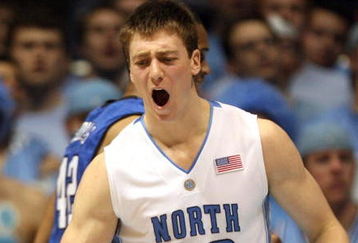 CHAPEL HILL, NC - MARCH 08:  Tyler Hansbrough #50 of the North Carolina Tar Heels reacts to a call made during their game against the Duke Blue Devils at the Dean E. Smith Center on March 8, 2009 in Chapel Hill, North Carolina.  (Photo by Streeter Lecka/Getty Images)